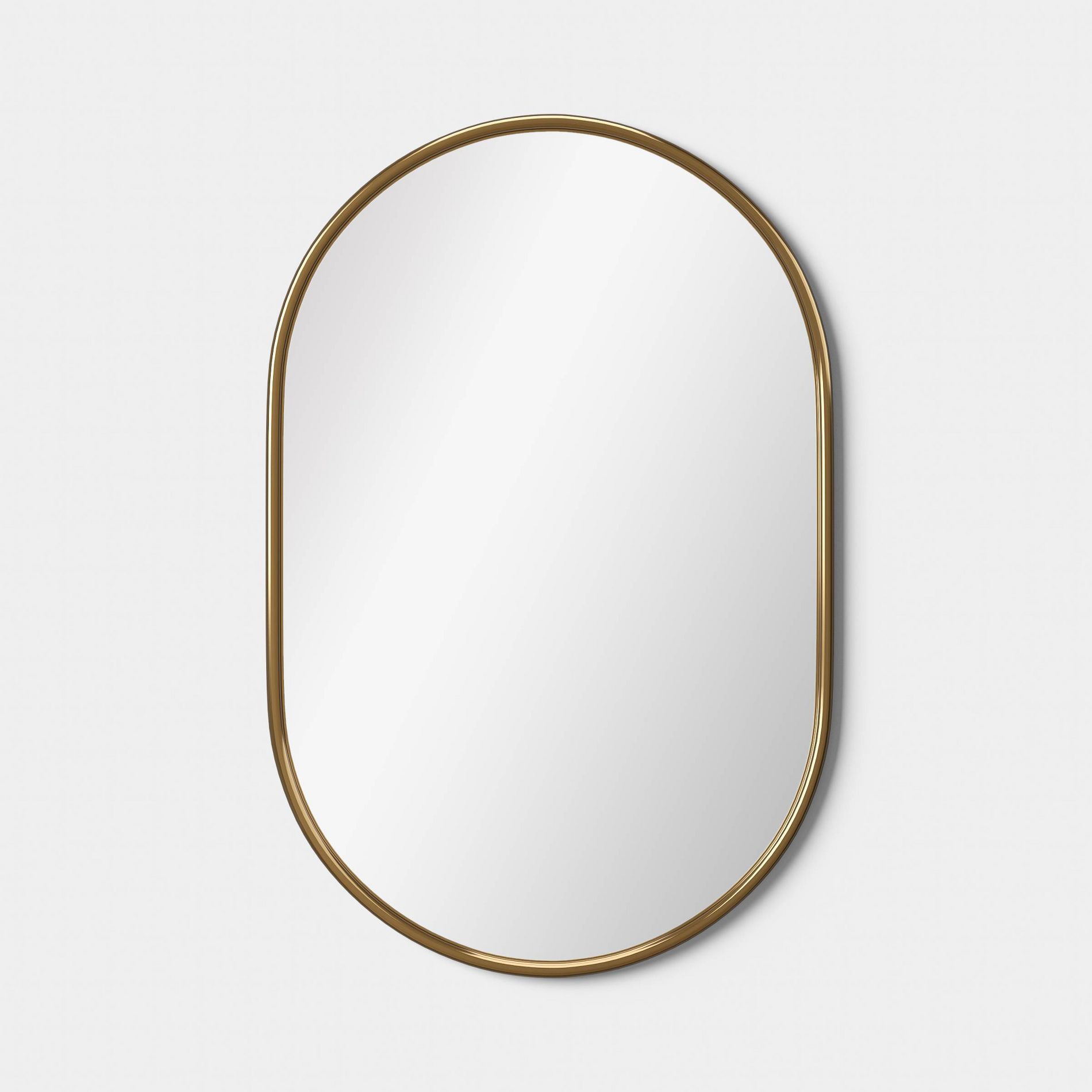 24"x36" Metal Tube Wall Mirror Gold - Threshold™