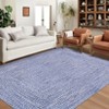 Modern Braided Print Area Rug 8x10 Washable Rug Stain Resistant Indoor Carpet With Non-Slip Backing Low Pile Floor Cover For Bedroom Playroom Nursery - 4 of 4