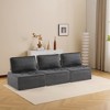 Spassway Modular Sectional Sofa Sets Armless Convertible Linen Sleeper Sofa Modern Armless Sofa Chair - 3 of 4