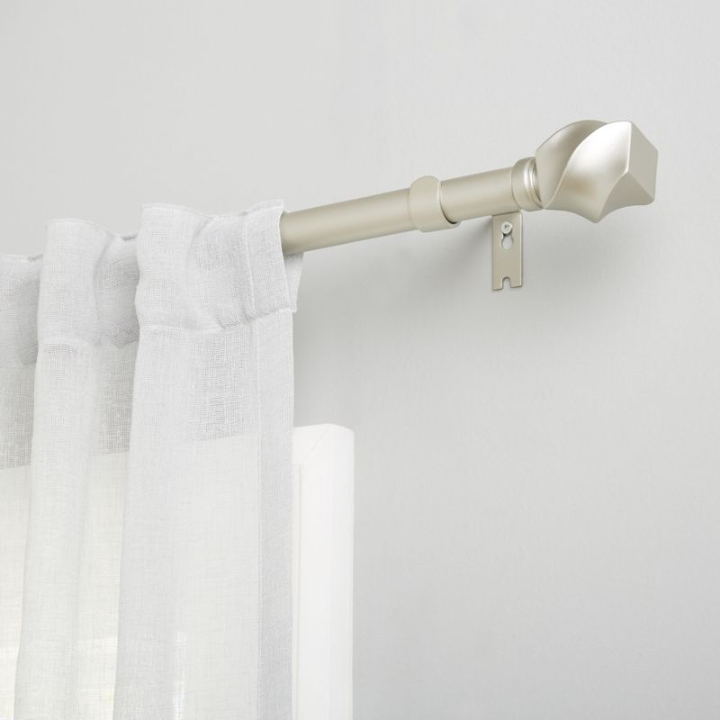 Exclusive Home Twist 1" Curtain Rod and Finial Set, 1 of 4