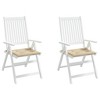 vidaXL Garden Chair Cushions 2 pcs Beige 19.7"x19.7"x1.2" Oxford Fabric - 4 of 4