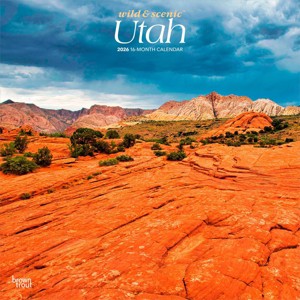 BrownTrout Utah Wild and Scenic 2026 12"x24" Hanging Square Wall Calendar Plastic-Free - 1 of 4