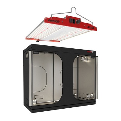 PHANTOM Cultivar GL250 250 Watt 120 Volt LED Aluminum Grow Tent Plant Light and GT84 8 x 4 Foot All Steel Design Grow Tent with 200 Pound Capacity