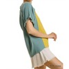 Women's Color Block Cotton Gauze Top - umgee - 3 of 4