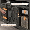 Heynemo Farmhouse TV Stand for 23" Fireplace, 34'' Tall Entertainment Center for 65''+ TV, TV Console with Sliding Bar Door (without Fireplace) - 2 of 4