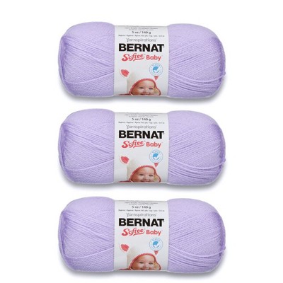 Bernat Softee Baby White Yarn - 3 Pack of 141g/5oz - Acrylic - 3 Dk (Light) - 362 Yards - Knitting/Crochet