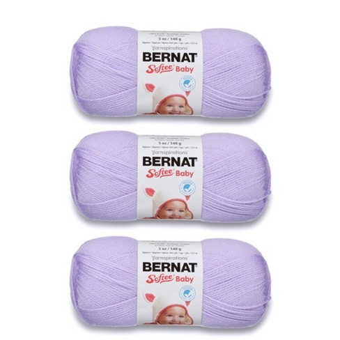 Bernat Softee Baby Soft Lilac Yarn - 3 Pack Of 141g/5oz - Acrylic