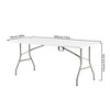 FurnitureR 6FT Folding Table, 72-Inch Plastic Portable Utility Table with Carry Handle, Fold-in-Half Table with Metal Legs for Indoor & Outdoor, - 2 of 4