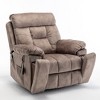 TiramisuBest Recliners Lift Chair Relax Sofa Chair Livingroom Furniture Living Room Power Electric Reclining with Brown PU for Recliners & M - 2 of 4