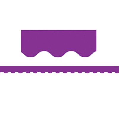 Teacher Created Resources Purple Scalloped Border Trim, 35 Feet (Pack of 6)