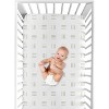 Sweet Jojo Designs Boy or Girl Gender Neutral Unisex Baby Fitted Crib Sheet Boho Hatch White and Green - 4 of 4