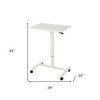 HomeRoots Adjustable White Wood and Stainless Steel Rolling Standing Desk - 3 of 4
