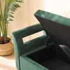 Lyngins Soft Velvet Storage Bench with Armrests, Multi-Function Ottoman with Storage, Foot Stool, Bed Bench, Entryway Bench for Living Room, Entryway - 4 of 4