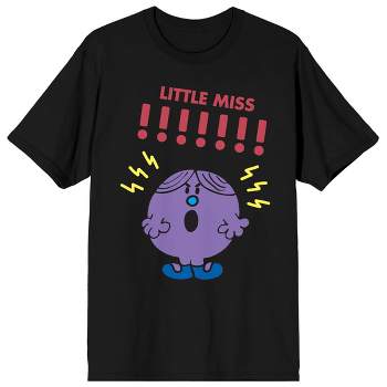 Mr. Men And Little Miss Meme Little Miss !!!!!!! Crew Neck Short Sleeve Women's Black T-shirt