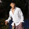 Campus Sutra Men Men's Chalk White Twisted Crease Shirt - 2 of 3