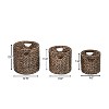 happimess Avery Bohemian Cottage Handwoven Hyacinth Cylinder Nesting Baskets with Handles - 4 of 4