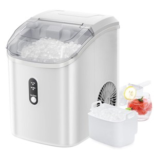 Kismile 34-lbs. Ice Per day Countertop or portable Nugget/Pebble Ice Maker ( Black ) - 1 of 4