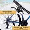VASIP 24-Speed Hybrid Bike for Men & Women - 700C City Commuter Bicycle with Disc Brakes - Comfortable Urban Riding,Blue - 2 of 4