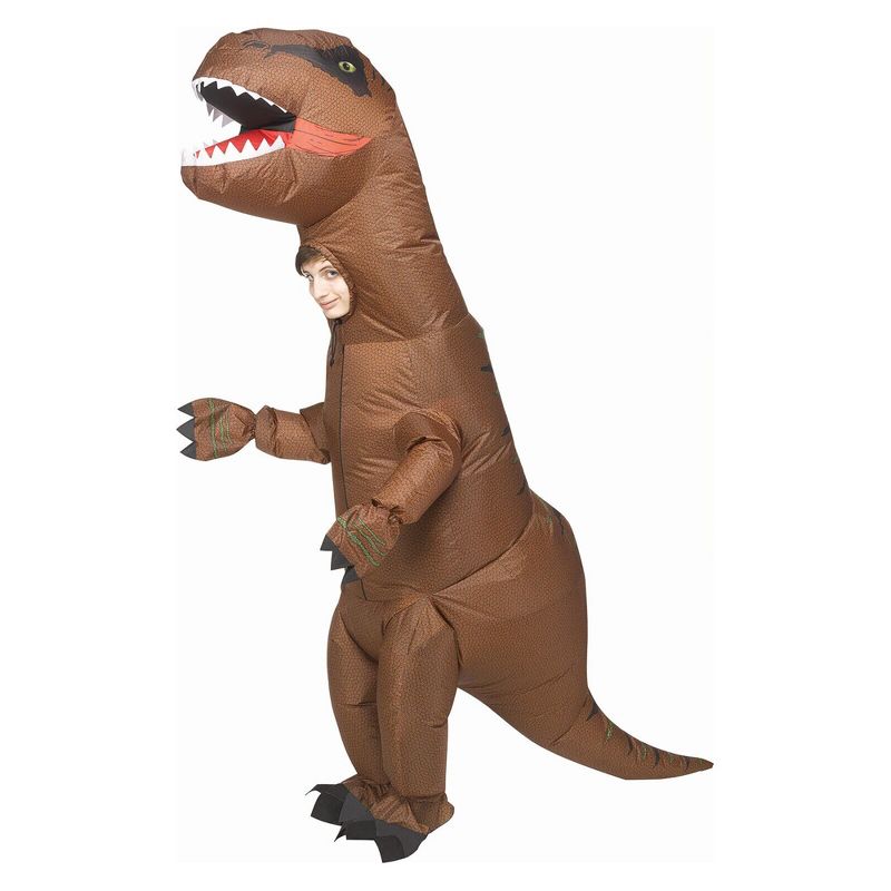 Funworld Inflatable T-Rex Child Costume | One Size Fits Up To Size 14, 1 of 2