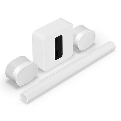 Sonos Ultimate Immersive Set with Arc Ultra Sound Bar, Sub 4 Wireless Subwoofer, and Pair of Era 300 Wireless Speakers (White)