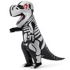 Joyfy Inflatable T-Rex Skeleton Costume for Adults – Glow-in-the-Dark Dino with LED Eyes - 2 of 4