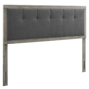 Modway Draper Tufted King Fabric and Wood Headboard - 1 of 4