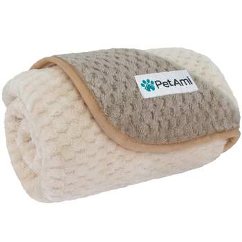 PetAmi Waterproof Dog Blanket, Leakproof Fleece Throw for Pet Cat Puppy Kitten, Reversible Washable Soft Plush Cover