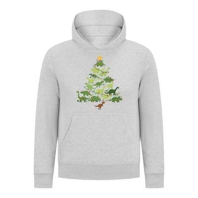 Everyday Kids Christmas Collection Dinosaur Tree Boys Pullover Hoodie – Holiday Sweatshirt