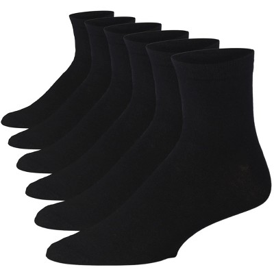 JAMES FIALLO Men's Lightweight & Versatile Elegant Black Color Pattern Quarter Socks