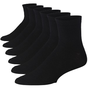 JAMES FIALLO Men's Lightweight & Versatile Elegant Black Color Pattern Quarter Socks - 1 of 1