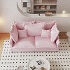 90.55" Modern Sofa Couch, Comfy Upholstered Deep Seat Sofa with Pillows, Convertible  Loveseat for Living Room Bedroom Apartment Office - 2 of 4