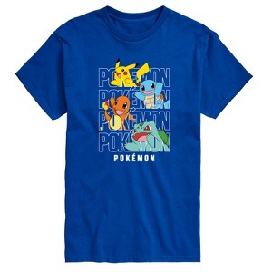 Men's - Pokémon - Stacked Logo Pikachu And Friends Short Sleeve Graphic T-Shirt - 1 of 4