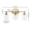JONATHAN Y Jayne Iron/Seeded Glass Cottage Rustic LED Vanity Light - 4 of 4