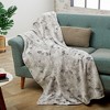 Lyndi Micro Plush All Season Throw Blanket 50" x 70" Black & White by Plazatex - 2 of 4