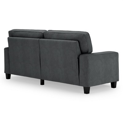Charcoal Linen 39.5" Reclining Chair with Removable Cushions