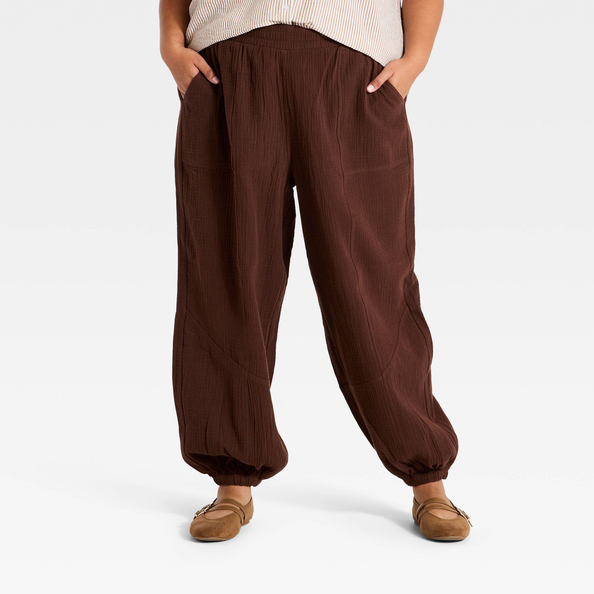 Women's Pull On Cuffed Balloon Pant - Ava & Viv™