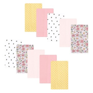 Luvable Friends Hudson Baby Flannel Burp Cloths 10pk Set - 1 of 2