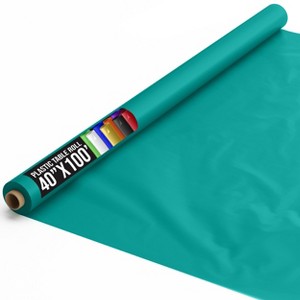 Crown Display 40 inch x 100 Feet Disposable Plastic tablecloth roll - 1 of 4
