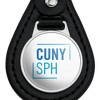 CUNY School of Public Health Primary Logo Black Leather Keychain - 3 of 4