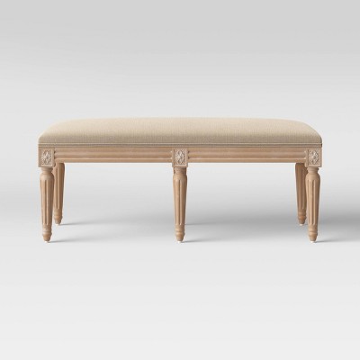 Erwin Turned Wood Leg Bench Beige - Threshold™