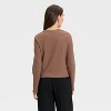 Women's Long Sleeve Brushed Ribbed Boxy T-Shirt - A New Day™ - 2 of 4