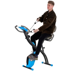Soozier 2 in 1 Exercise Bike for Upright and Recumbent Cycling with Arm Resistance Bands - 1 of 4