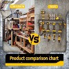 Keenray Power Tool Organizer Wall Mount -  Load 1 Layers Storage Rack with 8 Drill Holders. Tool Organizer Storage for Workshop Basement - 3 of 4