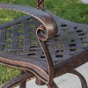 Alfresco Set of 4 Cast Aluminum Barstool - Bronze - Christopher Knight Home: Swivel Base, Weather-Resistant, Patio Seating - 4 of 4