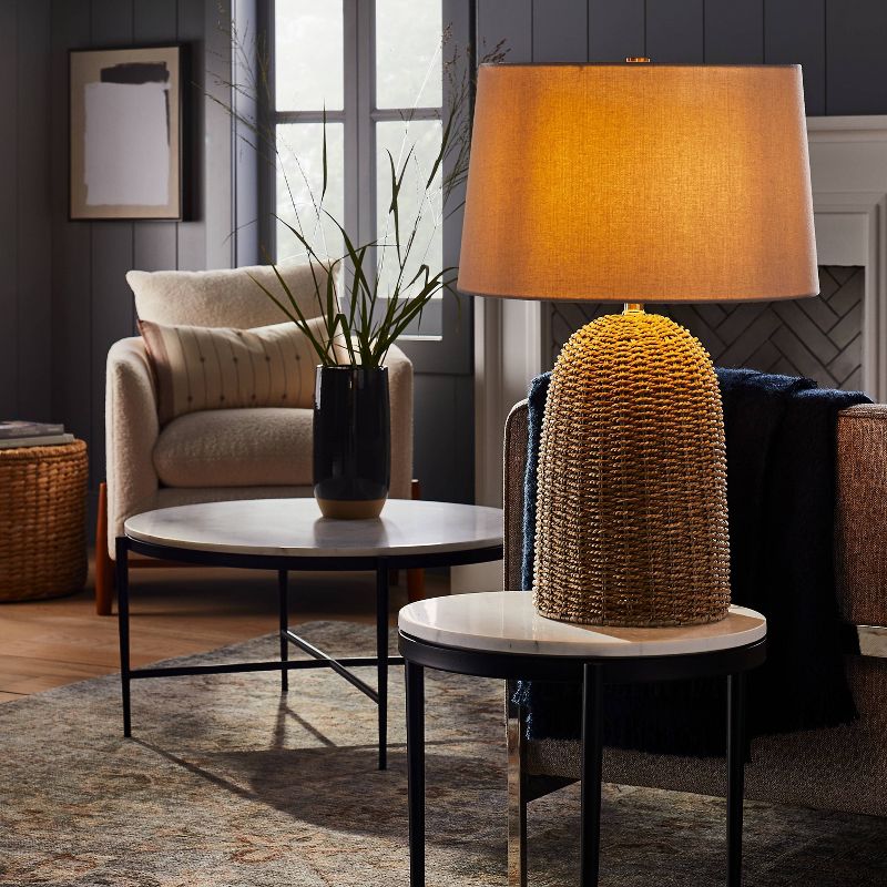 Large Seagrass Table Lamp (Includes LED Light Bulb) Natural - Threshold&#8482; designed with Studio McGee, 4 of 7