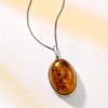 Ross-Simons Oval Cognac Amber Pendant Necklace in Sterling Silver - 4 of 4