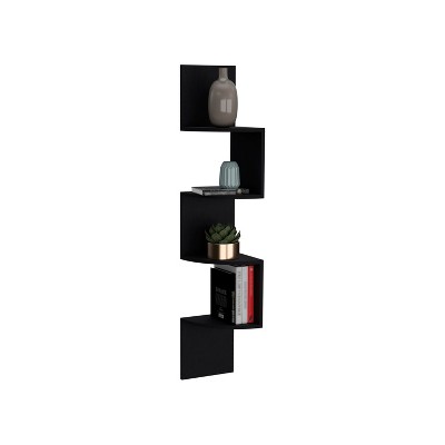 Depot E-Shop Corner Floating Shelf, Modern 4-Tier Display