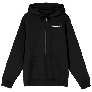 Tekken 8 Jin & Kazuya Poster Art Adult Black Long Sleeve Zip-Up Hoodie - 1 of 4
