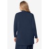 Jessica London Women's Plus Size Stretch Knit Open Front Knit Topper - 3 of 4