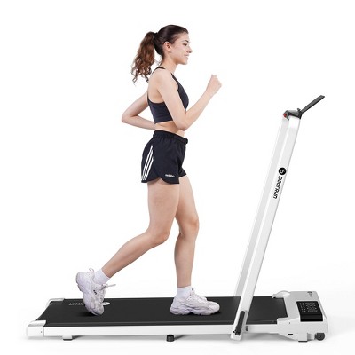 DeerRun 3 in 1 Walking Treadmill, 300 Weight Capacity Foldable Treadmill, 3.0HP Low Noise Under Desk Treadmills for Home Office(White)